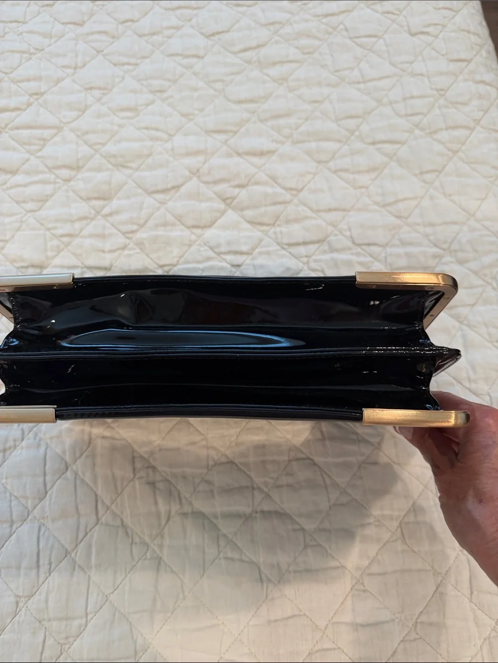 Rachel Zoe Charlotte Patent Leather Clutch.